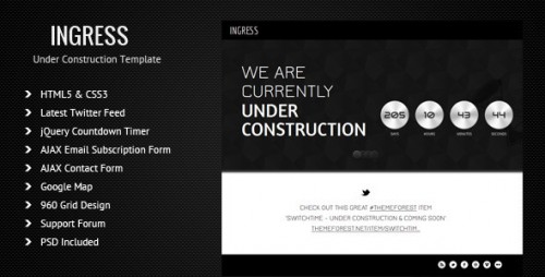 Ingress - Under Construction & Coming Soon Template