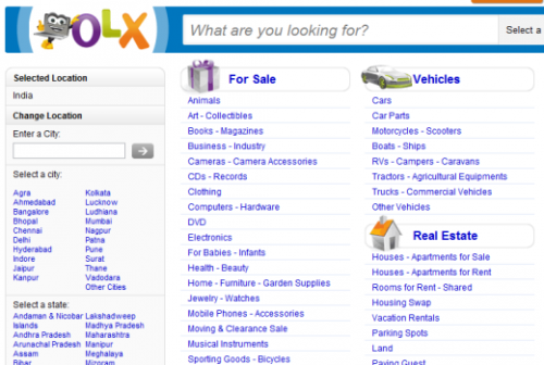 OLX Home Page